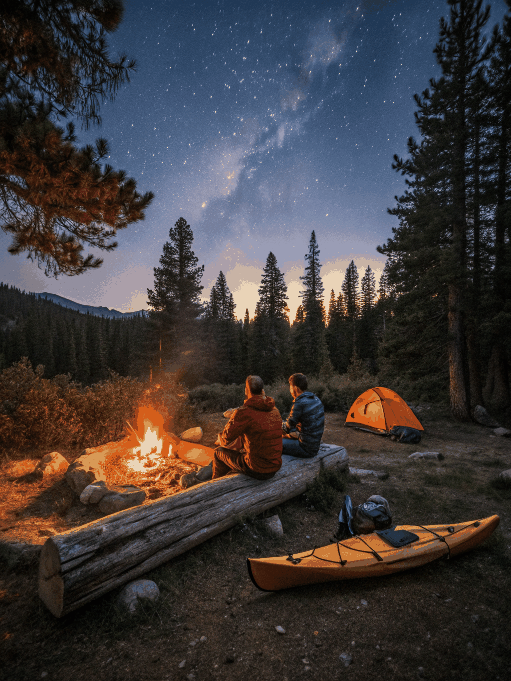 Youth Tribe summer camp campfire night